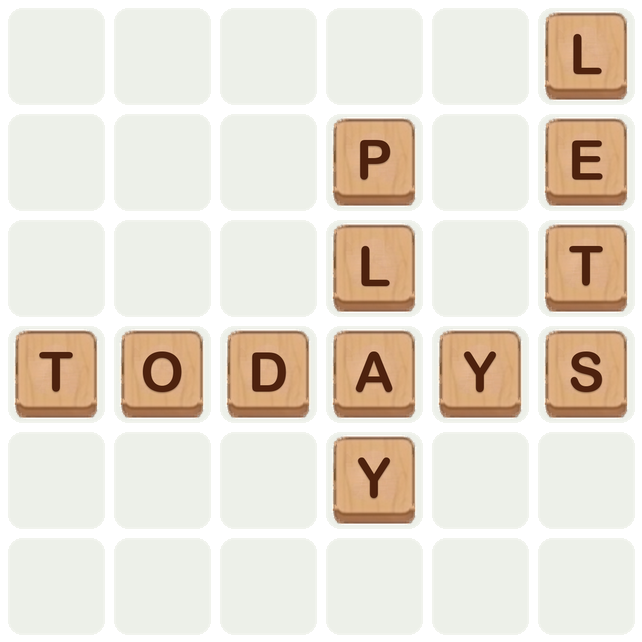 Letter tiles spelling LETS, PLAY, TODAYS, and TILES